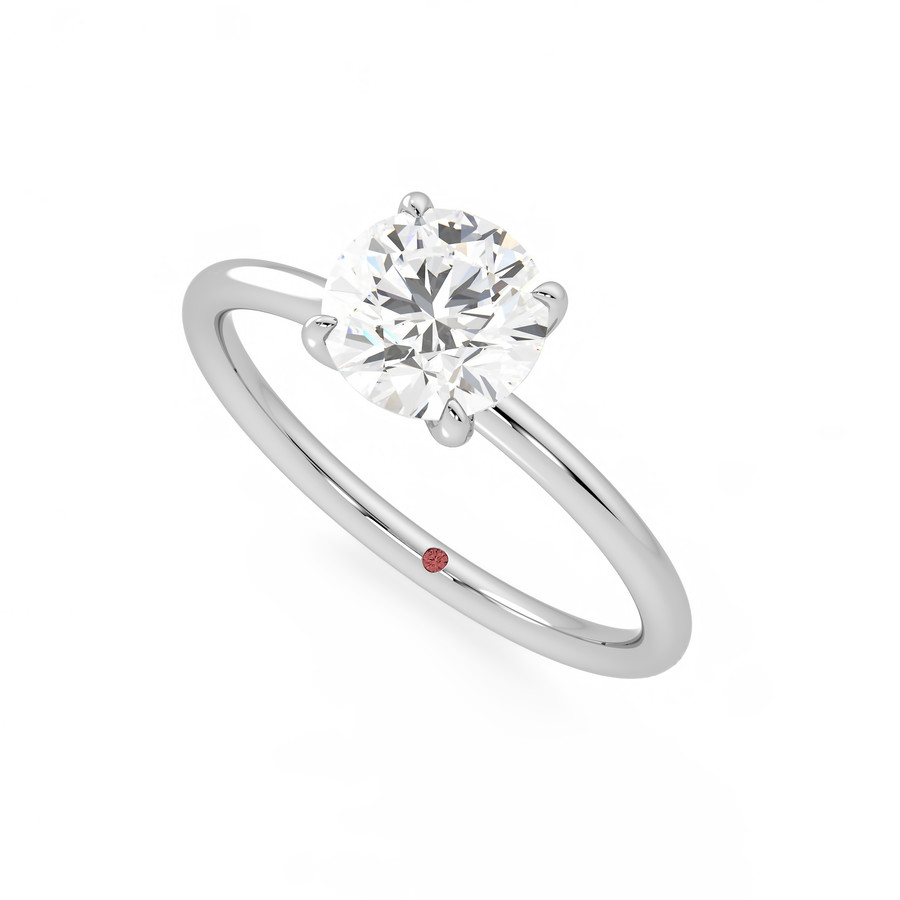 Demure Ring - 0.30ct Round Diamond