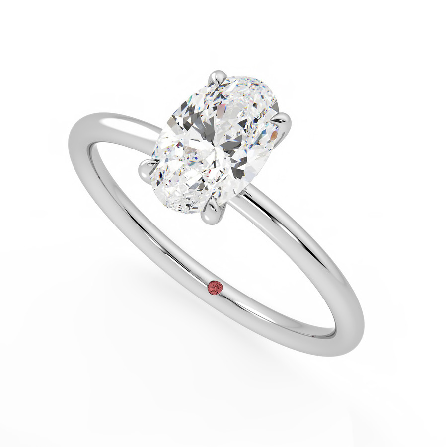 Demure Ring - 0.50ct Oval Diamond