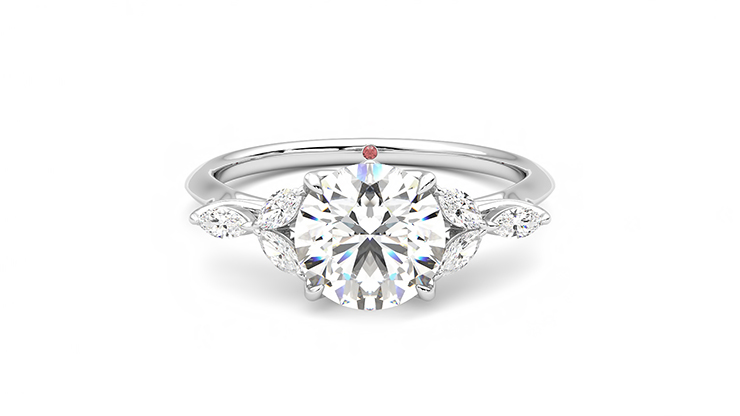Taylor & Hart Tamora Round Engagement Ring 360 detail 01
