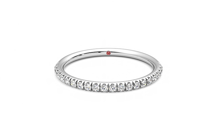 Taylor & Hart Bluebell Platinum Wedding Ring 360 detail 01