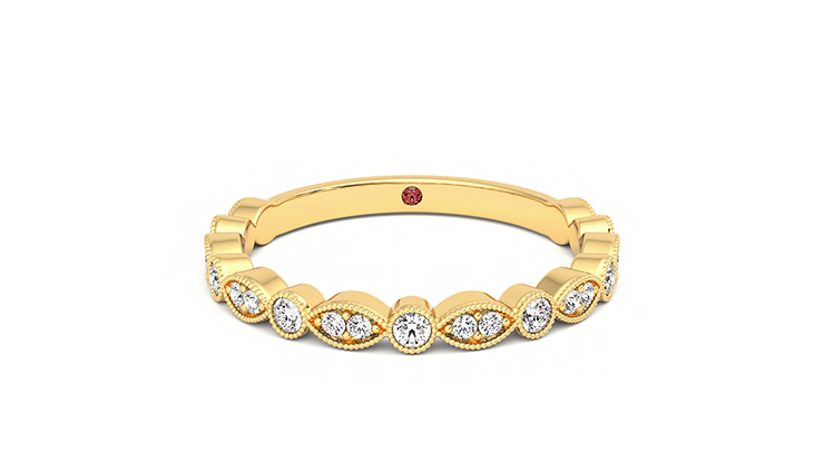 Taylor & Hart Dahlia Yellow Wedding Ring 360 detail 01