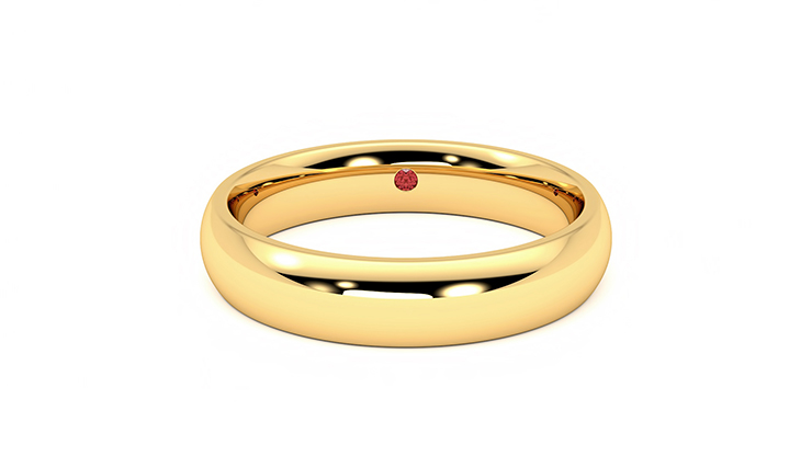 Taylor & Hart Oak Yellow Wedding Ring 360 detail 01