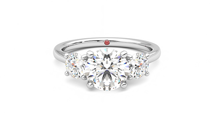 Taylor & Hart Venus Round Engagement Ring 360 detail 01