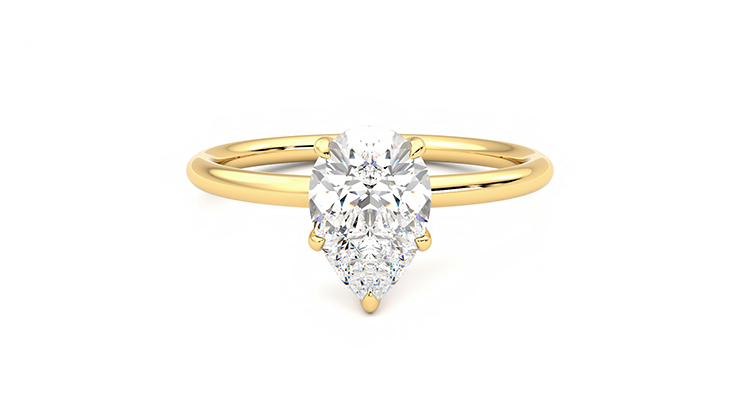 Taylor & Hart Demure Pear Engagement Ring 360 detail 01