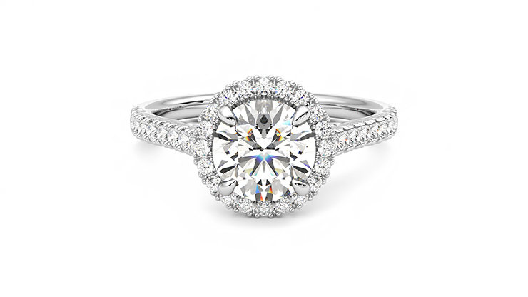 Taylor & Hart Allure Round Engagement Ring 360 detail 01