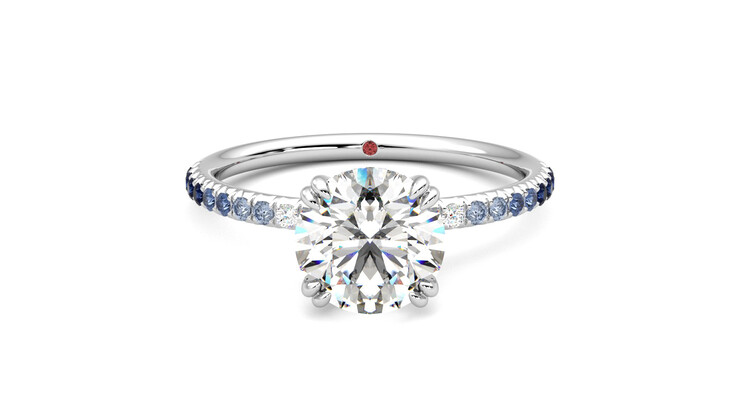 Taylor & Hart Damson Round Engagement Ring 360 detail 01