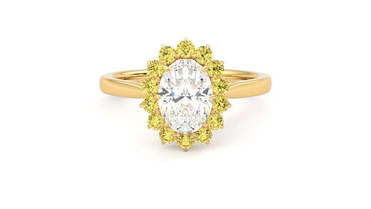Taylor & Hart Lyra Oval Engagement Ring 360 detail 01