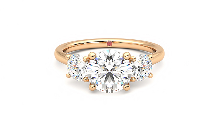 Taylor & Hart Venus Round Engagement Ring 360 detail 01