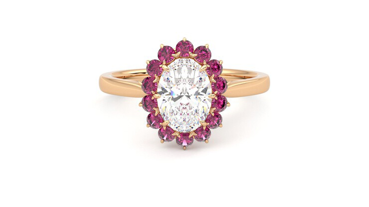 Taylor & Hart Lyra Oval Engagement Ring 360 detail 01