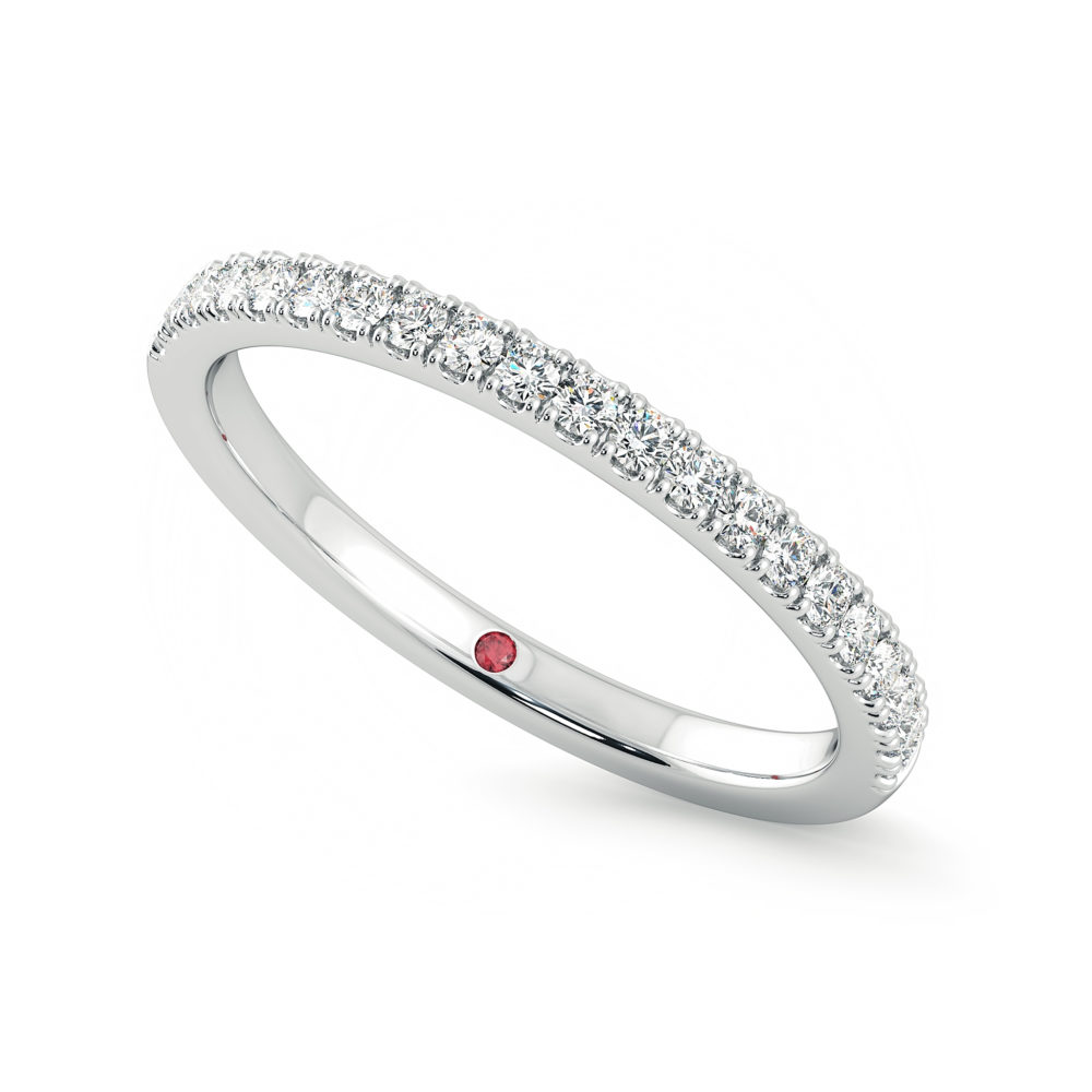 platinum pave wedding band