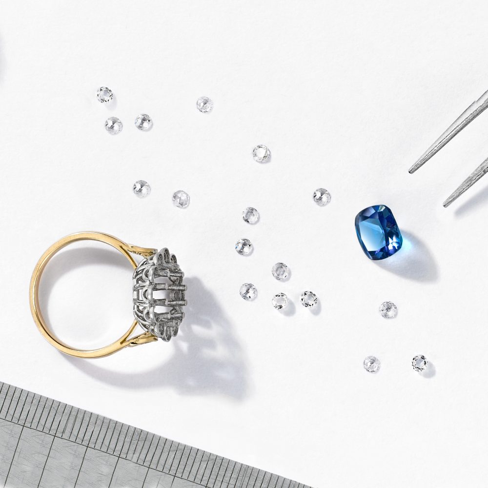 deconstructed custom engagement ring