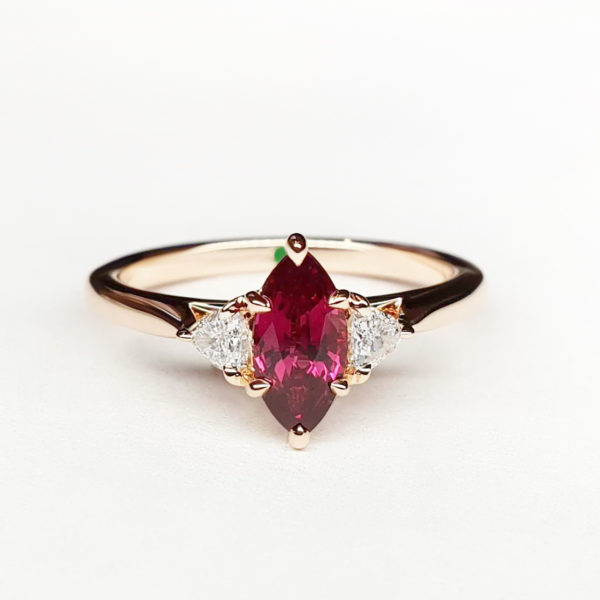 marquise ruby engagement ring