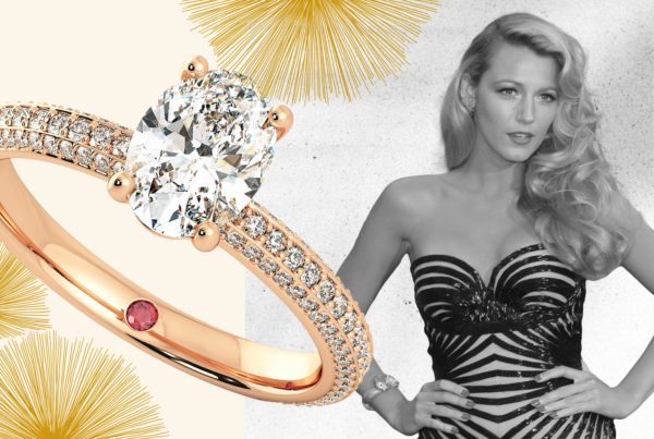 Blake Lively rose gold engagement ring