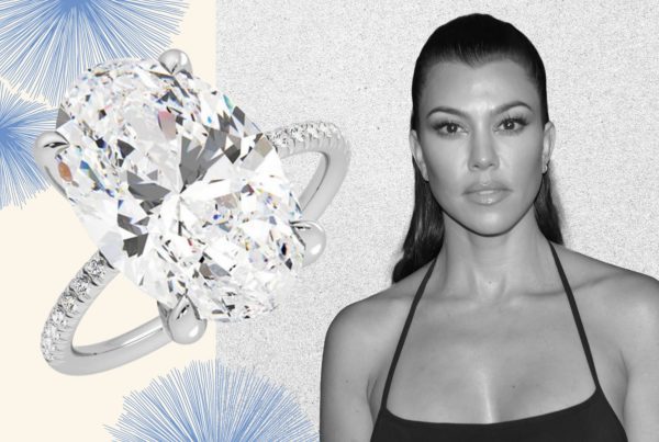Kourtney Kardashian oval diamond engagement ring