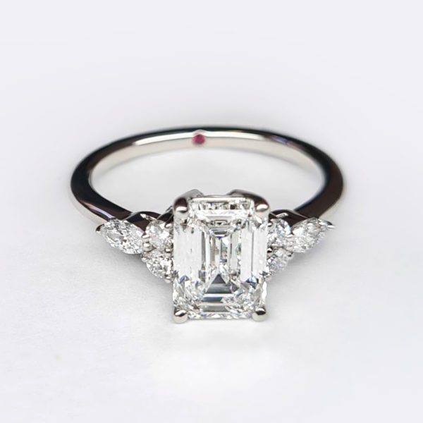 emerald diamond engagement ring