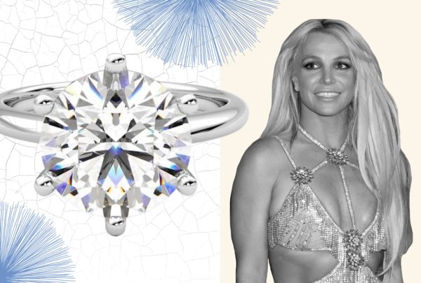 Britney Spears solitaire diamond engagement ring