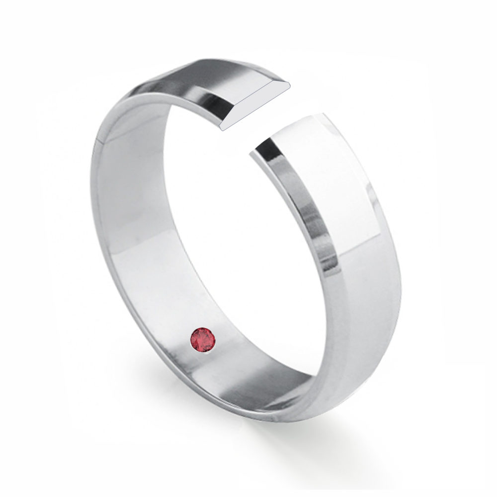 bevel shape wedding ring profile