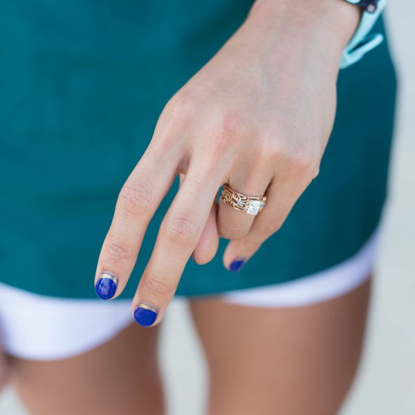 custom radiant cut diamond engagement ring