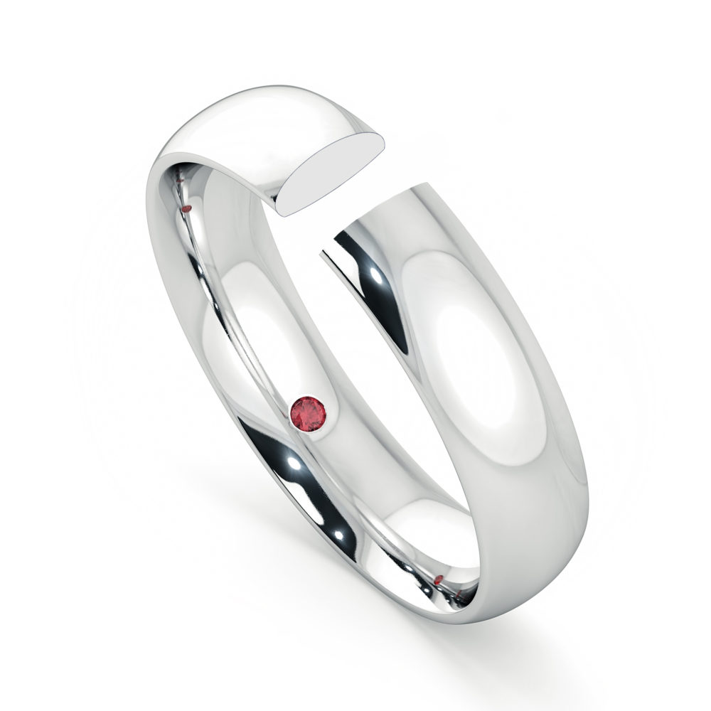 d shape wedding ring profile
