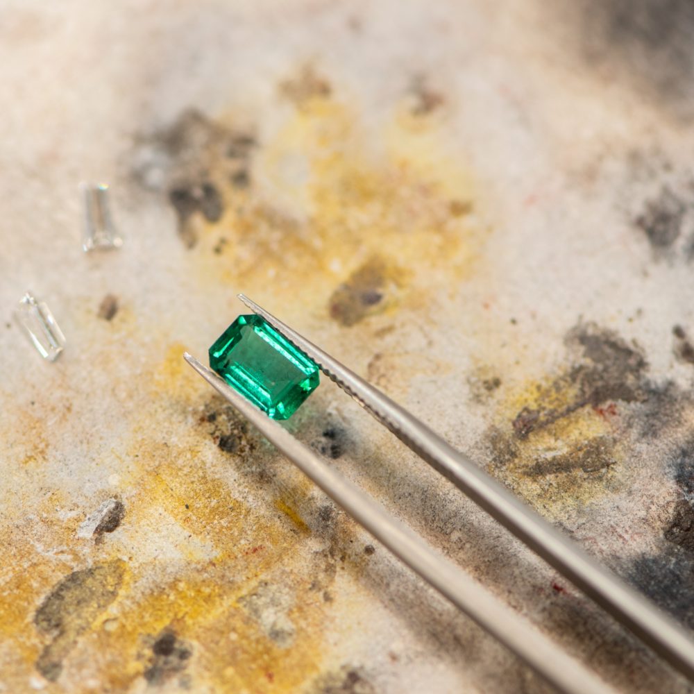 green emerald loose gemstone