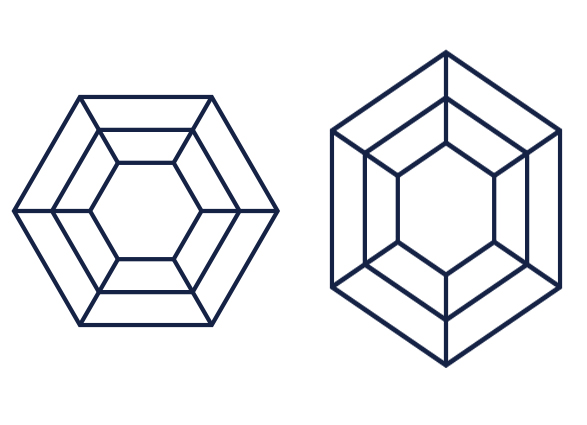 hexagonal diamond ratio