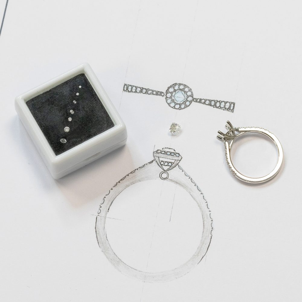 engagement ring work in process