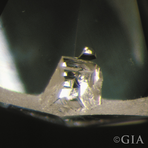 Indented Natural diamond inclusion