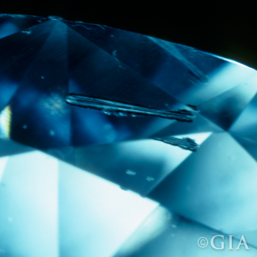 Needle diamond inclusion