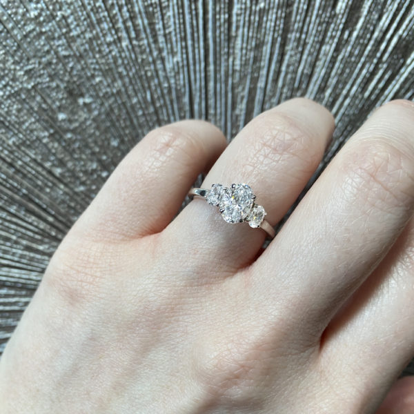 the Orion, an oval diamond engagement ring