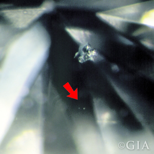 Pinpoint diamond inclusion